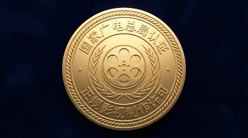 神秘视频获得国家广电总局颁发的正规影视制作许可认证金色徽章